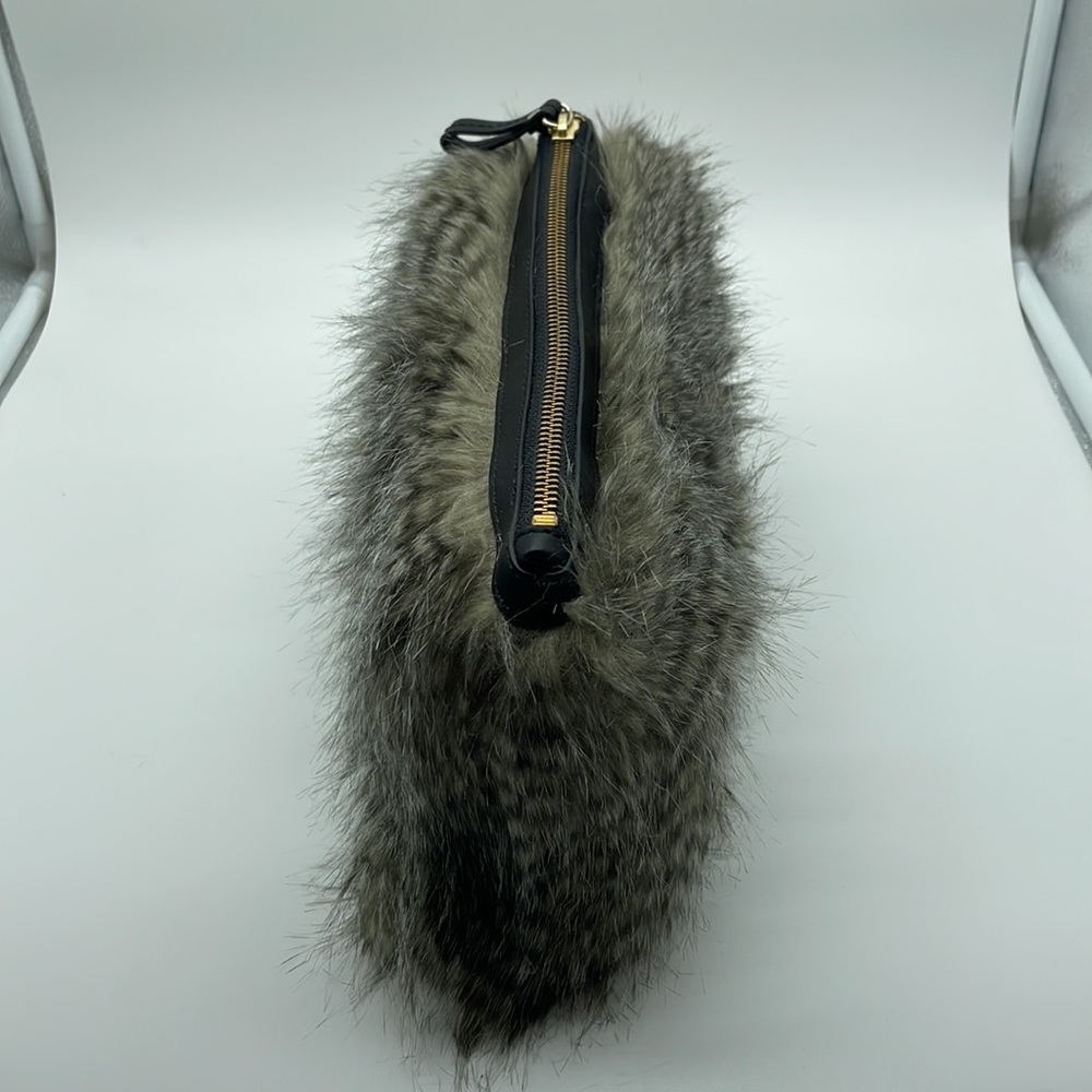 Ann Taylor Grey Fur Clutch NWT - Picture 4 of 10